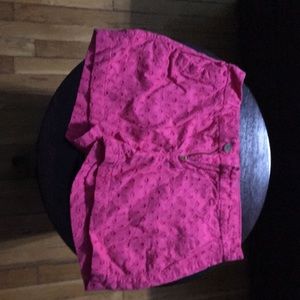 Pink patterned shorts